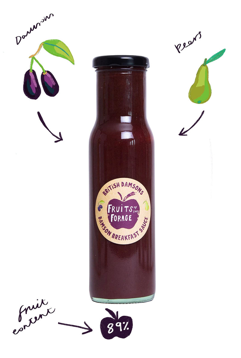 Fruits of the Forage Sauce Hamper, Includes Sugar Free Damson Breakfast, Wild Piri Piri and Plum & Pear BBQ Sauce. High Fruit Content, Vegan, Sustainably Sourced 4.5kg - Gift Guide