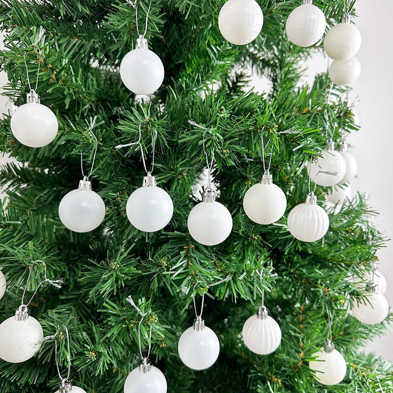 36PCS 4CM Christmas Balls Christmas Tree Decoration Baubles Ornaments Shatterproof Balls for Xmas Hanging Festive Holiday Home Decor, White - Gift Guide