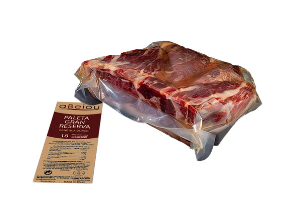 aBeiou. 1KG BONELESS Great Reserve DUROC PREMIUM HAM SHOULDER. Spanish serrano. Matured for more than 18-20 months (vacuum-packed ham) Product of the Iberian Peninsula. Guijuelo (Spain). - Gift Guide