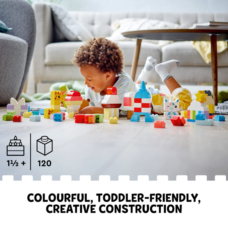 LEGO DUPLO Creative Building Time 10978 Colorful Construction Toy for Preschoolers Aged 18 Months and up (120 Pieces)