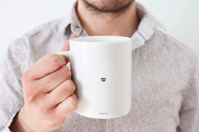 Nosey C**t Mug - Fun Sarcastic Gifts for Work Colleagues, Crude Rude Xmas Gift, Novelty Christmas Mug for Friends, Funny Secret Santa Gifts, 11oz Ceramic Dishwasher Microwave Safe Coffee Cup Mugs - Gift Guide