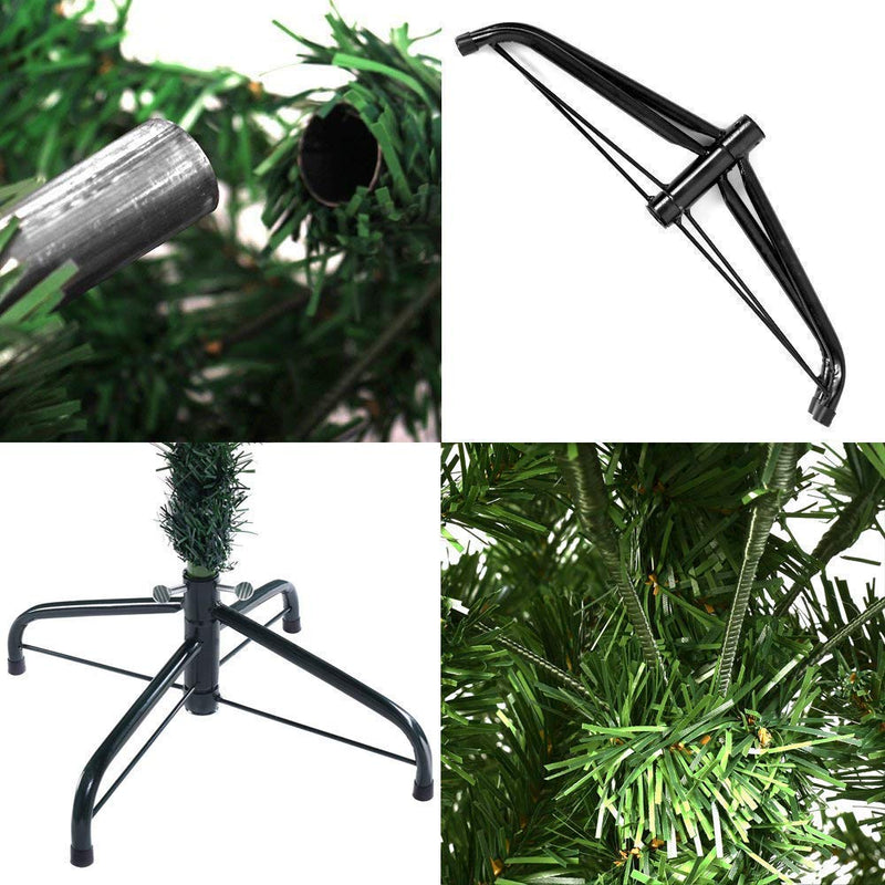 Christmas Tree Xmas Tree 7FT With Metal Stand Home Decor 1000 Tips - Gift Guide