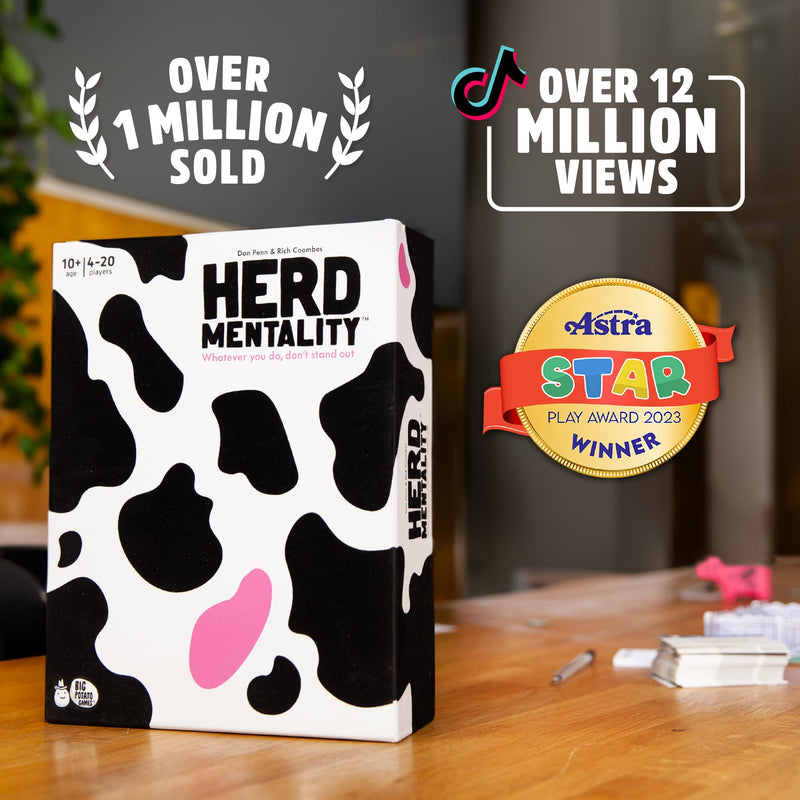 Herd Mentality Board Game: Udderly Hilarious Family Game | Easy Setup & Play | Loved By Millions | Perfect for 4-20 Players | Best Christmas Board Games