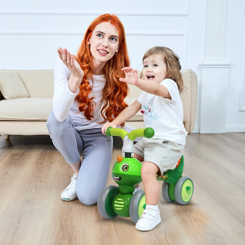 XIAPIA Baby Balance Bike 1 2 3 Years Old Boys Girls Toddler Ride on Toys for 1 Year Old Baby Trike Garden toys 1 st Birthday Gift for Girls Boys Baby Bike Walker No Pedals (Dinosaur)