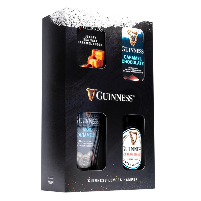 Guinness Gifts for Men, Beer Gift Set - Official Guinness 500ml and Pint Glass, Chocolate & Fudge Hampers & Gourmet Gifts - Alcohol Gift Sets for Men, Gifts for Him, Dad Birthday Gifts, Christmas - Gift Guide