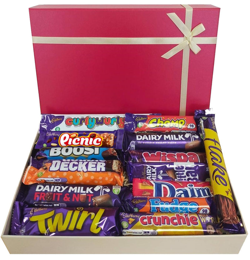 Chocolate Gift Box - Full Sized Bars - Perfect Chocolate Hamper - Last Minute Gifts - For Kids - Him and Her All Occasions Fathers Day - Gift Guide