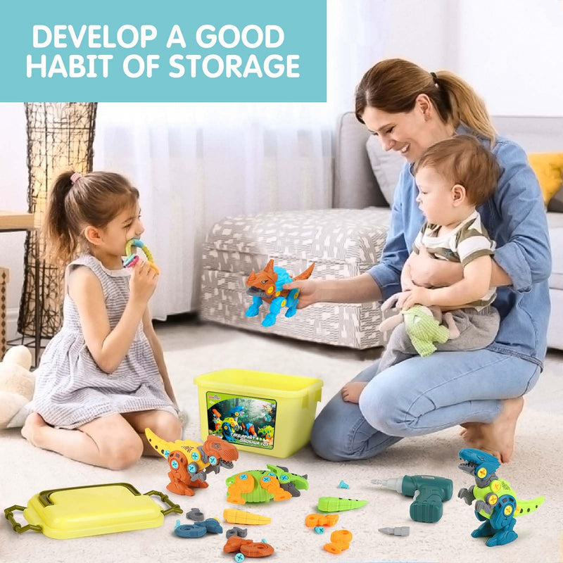 Dreamon Take Apart Dinosaur Toys for Kids with Storage Box Electric Drill DIY Construction Build Set Educational STEM Gifts for Boys Girls - Gift Guide