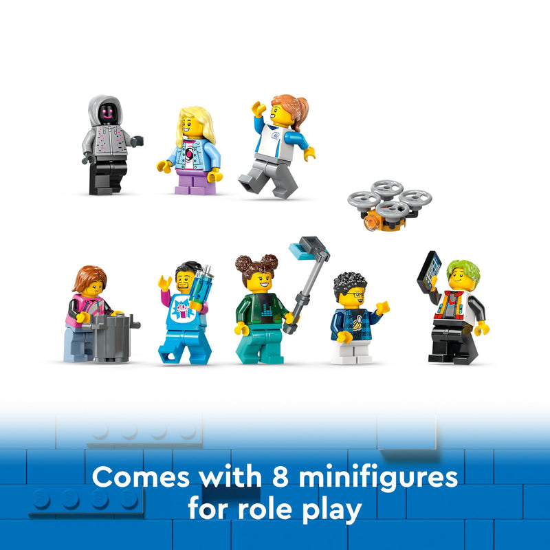 LEGO City Robot World Roller-Coaster Park Set, Creative Building Toy for 8 Plus Year Old Boys & Girls, Fairground Playset with 8 Minifigures, Fun Gift for Kids 60421