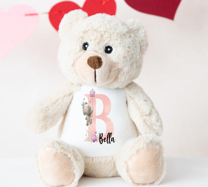 Crafted Memories - Personalised Bunny Rabbit | Customisable Teddy for Kids | Christening Keepsake for Girls & Boys | Godchild & Goddaughter Present | 26-34cm, Grey or White - Gift Guide