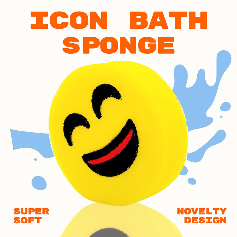 Gifton - Icon Face Shape Sponge for Bathing Bath Time Toy Funny Cute Shower Kids Sponge Bath Novelty for Soft Skin - Gift for Boys Girls Men Women Toddler Birthday Present Christmas Stocking Filler - Gift Guide