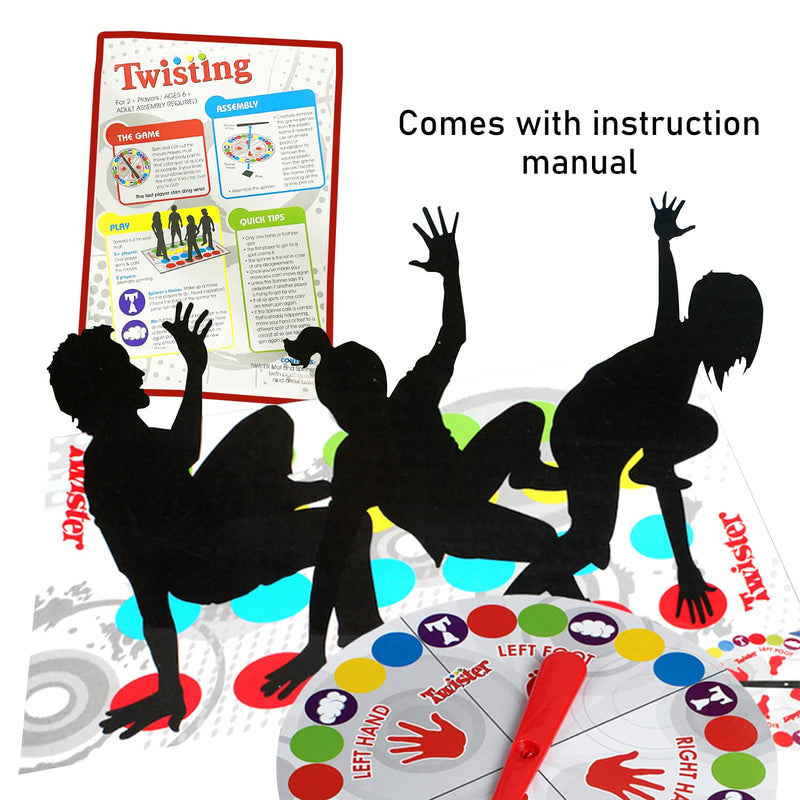 NINVVS 1 Piece Twisting Game; Balance Floor Play Mat, Family Games, Fun Games for Kids, Team Games, Puzzle Games, Kids Adults, For Birthday Party (2-4 People)