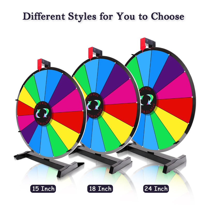 iElyiEsy 18 Inch Spinning Wheel for Prize 14 Slots Tabletop Prize Wheel Spinner with Stand, Dry Erase Marker and Eraser for Trade Show Carnival Party Pub Fortune Game