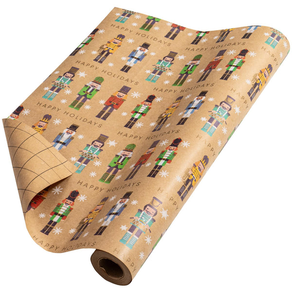 RUSPEPA Christmas Wrapping Paper, Jumbo Roll Kraft Paper - Nussknacker Solider Design for Gift Wrap - 43.2 cm x 10 m - Gift Guide