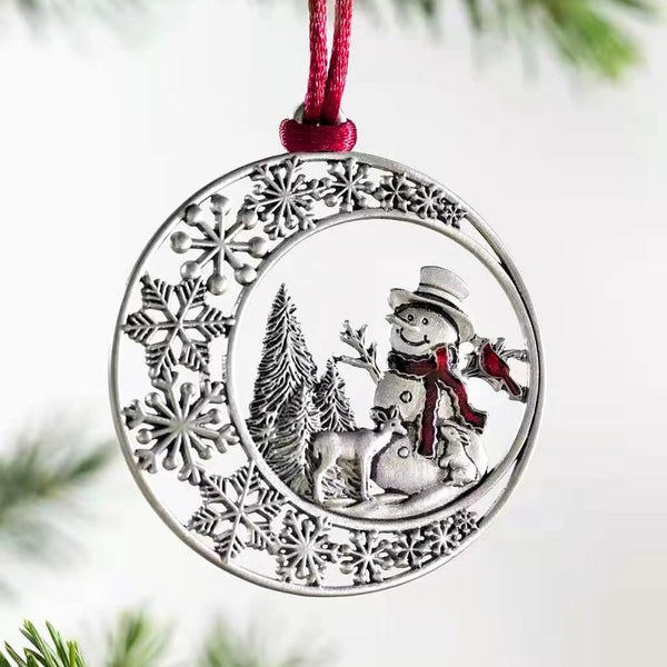 Orapink Christmas Ornament - Christmas Tree Hanging Decor, Holiday Hanging Decor, Xmas Tree Decoration, Metal Pendant for Christmas Tree Home Decor - (Snowman) - Gift Guide