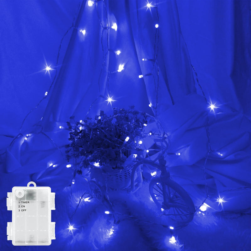 Christmas Fairy Lights Battery Operated Waterproof String Lights With Timer 3M 30 LED Lights Battery Powered Outdoor Indoor For Christmas Decorations, Bedroom, Door, Window, Terrace, Party, Blue - Gift Guide