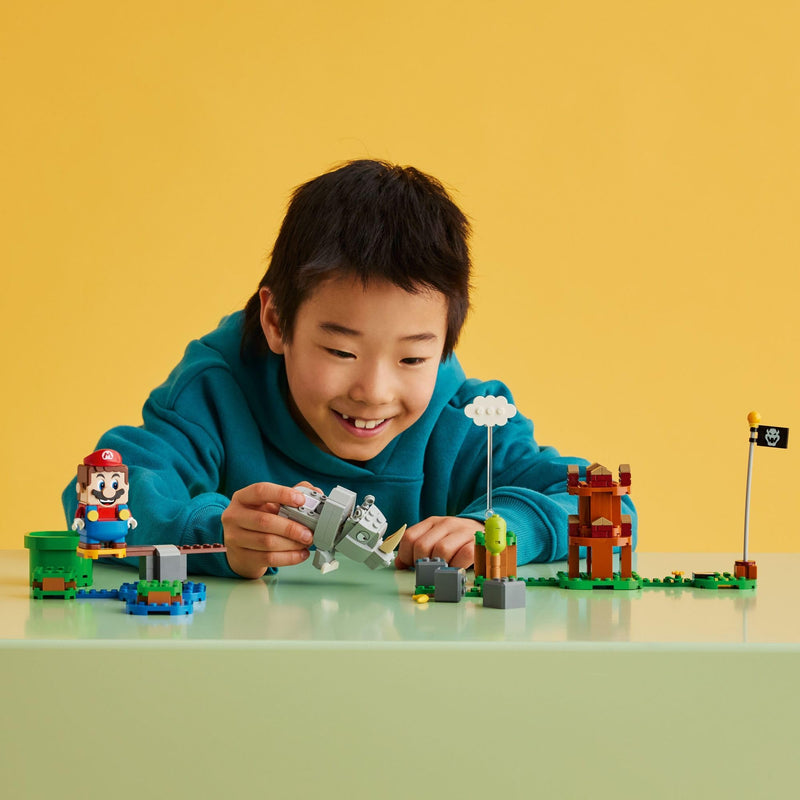 LEGO Super Mario Rambi the Rhino Expansion Set, Buildable Animal Toy Figure, Small Gift to Combine with a Starter Course Game 71420