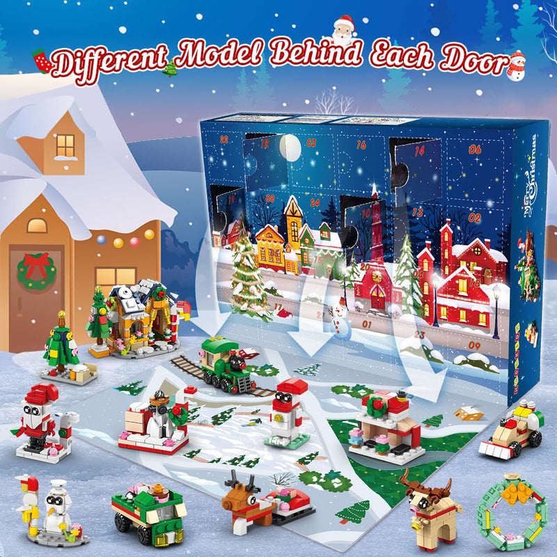 HOGOKIDS 2024 Advent Calendar Christmas Building Set - 24 Collectible Surprises for Kids Countdown Playset Christmas Toys Includes Santa Claus Tree Train Nutcracker Blocks Boy Girl 6-12 Year(1122 PCS) - Gift Guide