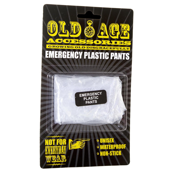 Boxer Gifts Old Age Emergency Pants | Funny Gift for Retirement Birthday Christmas Secret Santa Boxer Briefs, Clear, One