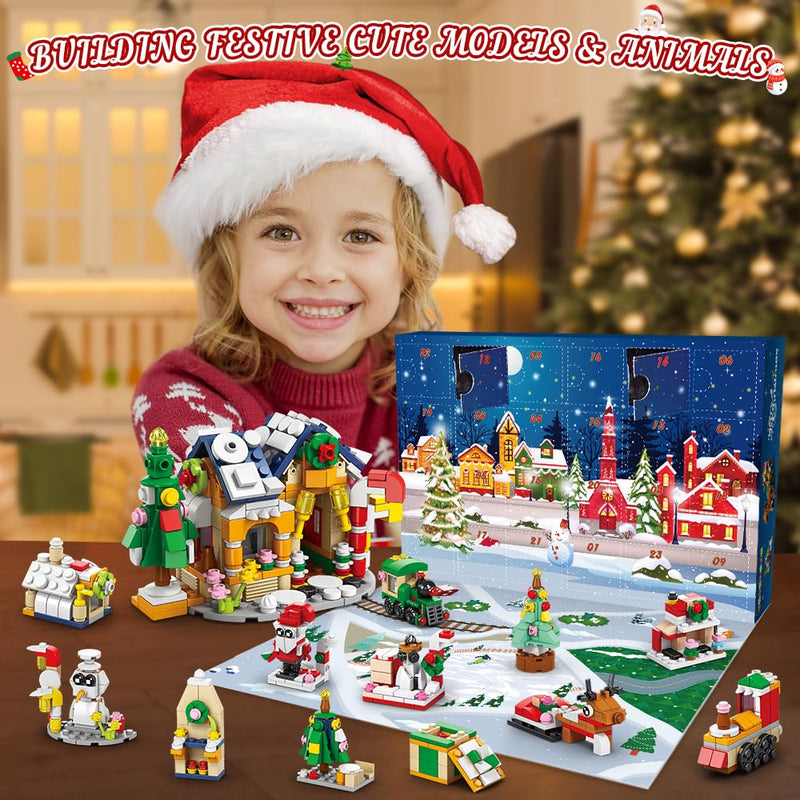 HOGOKIDS 2024 Advent Calendar Christmas Building Set - 24 Collectible Surprises for Kids Countdown Playset Christmas Toys Includes Santa Claus Tree Train Nutcracker Blocks Boy Girl 6-12 Year(1122 PCS) - Gift Guide