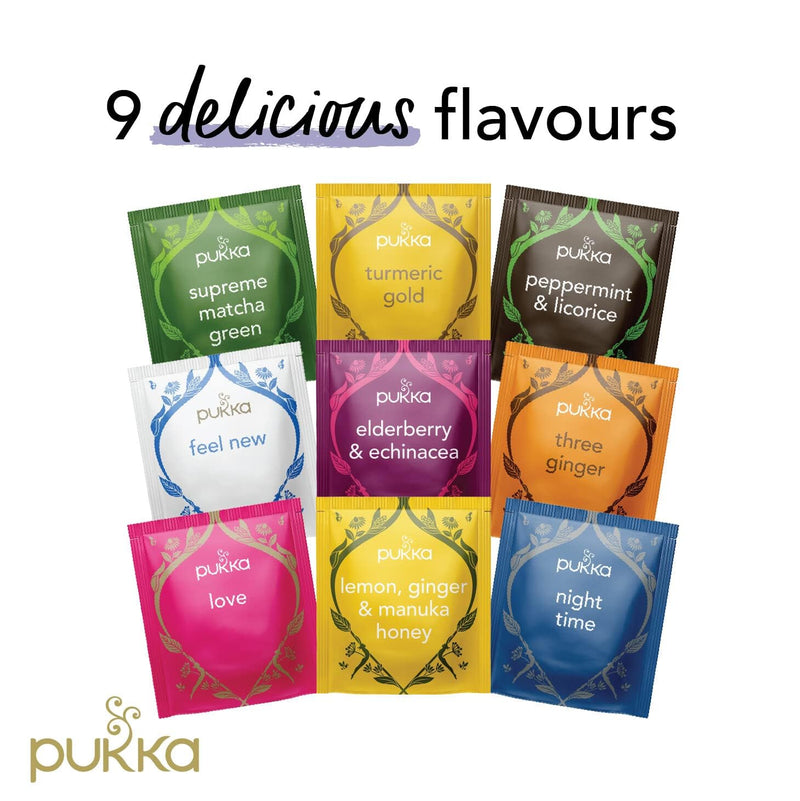 Pukka Herbs | Premium Organic Herbal Tea Selection Gift Set Box | Ideal Gifts For Women & Men Christmas, Birthday, Anniversary & Self-Care | Eco-Friendly Selection | 45 Tea Bags | 9 Delicious Flavours - Gift Guide