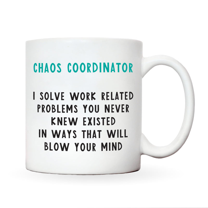 Funny gifts for work colleague gifts for women or men, funny mugs for women, novelty mug silly gifts, work bestie gifts, funny leaving gifts (Chaos Coordinator)