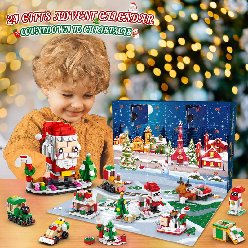 HOGOKIDS 2024 Advent Calendar Christmas Building Set - 24 Collectible Surprises for Kids Countdown Playset Christmas Toys Includes Santa Claus Tree Train Nutcracker Blocks Boy Girl 6-12 Year(1122 PCS) - Gift Guide
