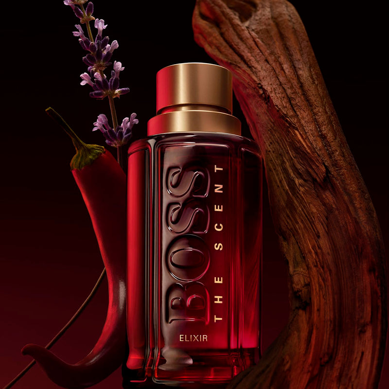 BOSS The Scent Elixir for Him - Ambery Fragrance with Notes of Pimento, Lavandin Absolute and Sandalwood - High Longevity - 50ml (Packaging May Vary)