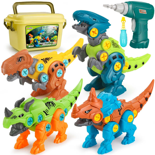 Dreamon Take Apart Dinosaur Toys for Kids with Storage Box Electric Drill DIY Construction Build Set Educational STEM Gifts for Boys Girls - Gift Guide