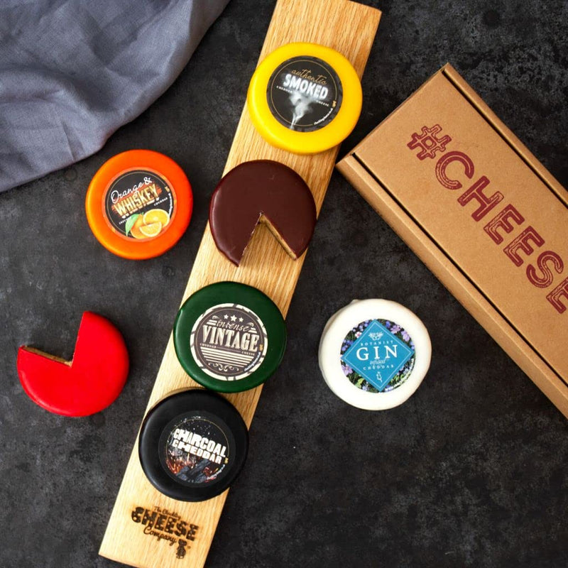 The Chuckling Cheese Company Rainbow Cheese Gift Box | 7 Cheese Truckles Selection Box | Foodie Gifts, Cheese Gifts for Him, Cheese Selection, Birthday Gifts - Gift Guide