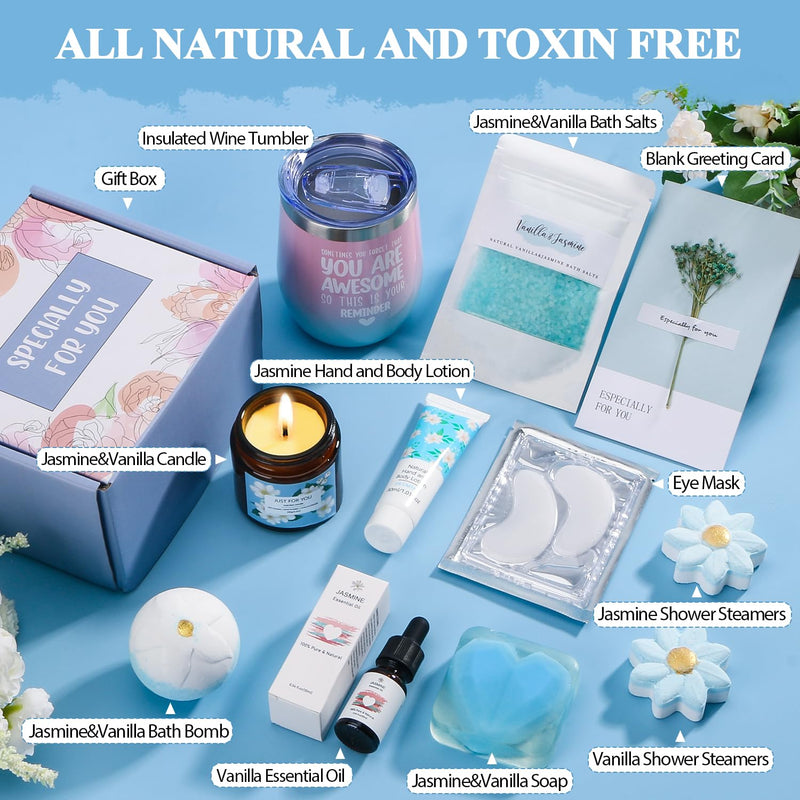 Bath Sets Pamper Gifts for Women, Unique Skin Care Self Care package for Her Relaxation Spa Sets for Women Gifts, Birthday Hamper Wellbeing Get Well Soon Gifts Ideas for Women Best Friend, Mum, Sister - Gift Guide