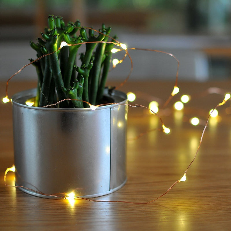 Makion Led String Lights 100 LEDs Decorative Fairy Battery Powered String Lights, Copper Wire Light for Bedroom,Wedding(33ft/10m Warm White) - Gift Guide