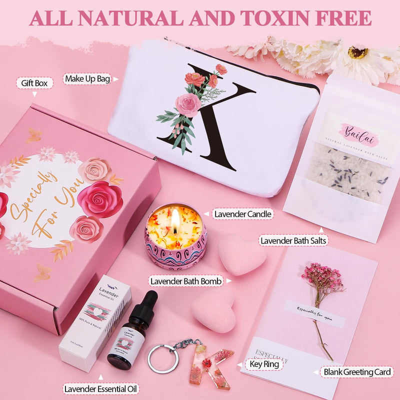 Bath Sets Birthday Pamper Gifts for Women Her, Unique Personalized Skin Care Self Care package for Her Pamper Hampers Kit for Women, Relaxation Spa Sets Birthday Gifts Ideas for Women Best Friend Mum