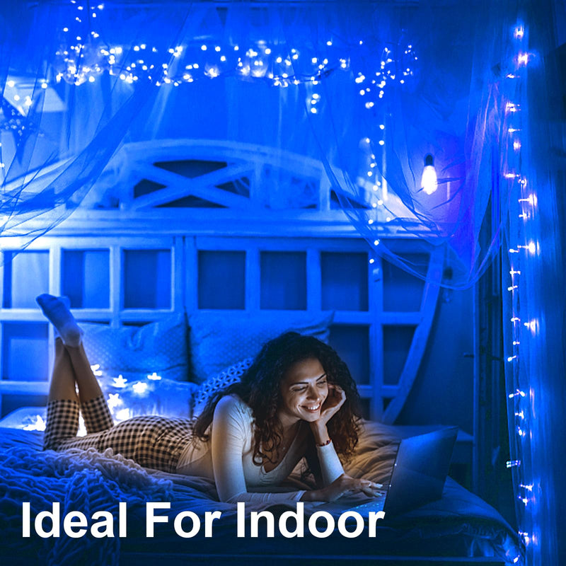Christmas Fairy Lights Battery Operated Waterproof String Lights With Timer 3M 30 LED Lights Battery Powered Outdoor Indoor For Christmas Decorations, Bedroom, Door, Window, Terrace, Party, Blue - Gift Guide