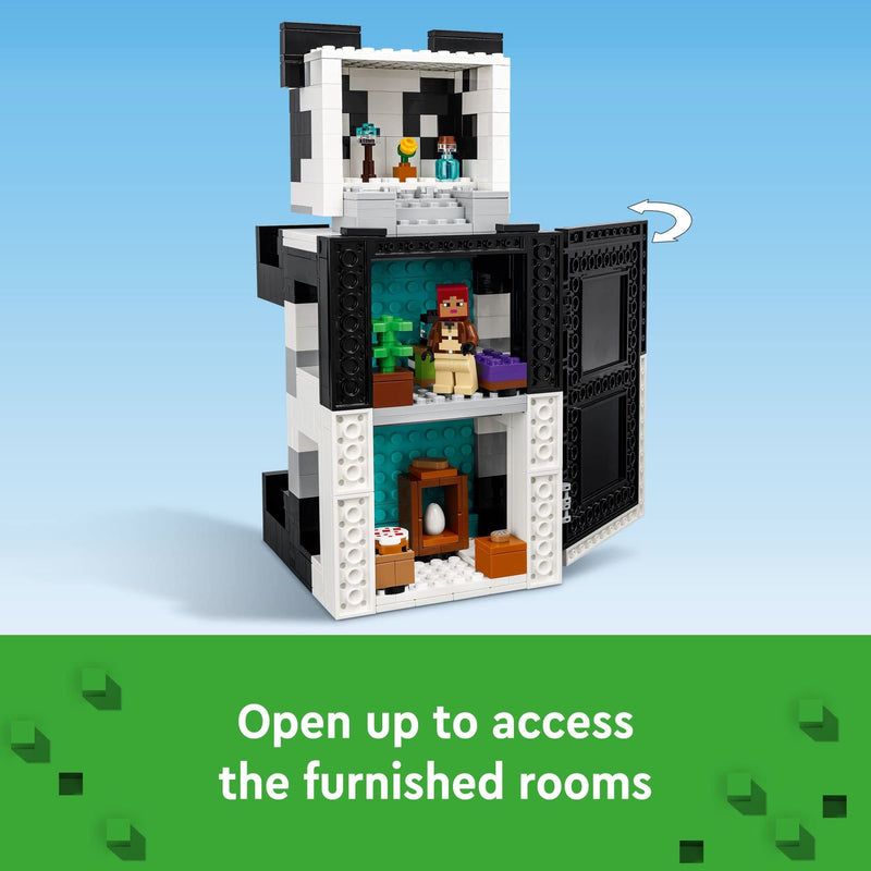 LEGO Minecraft The Panda Haven, Movable Toy House with Baby Pandas Animal Figures, Gaming Toys for Kids, Gift Idea for Boys and Girls Ages 8 Plus, 21245