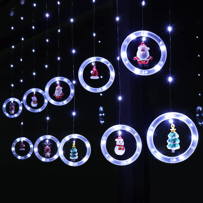 BLOOMWIN Christmas Window Lights 3m x 0.65m LED String Light Curtain Fairy Light with 8 Modes Xmas Decoration for Indoor Party Wedding Bedroom(Cool White) - Gift Guide