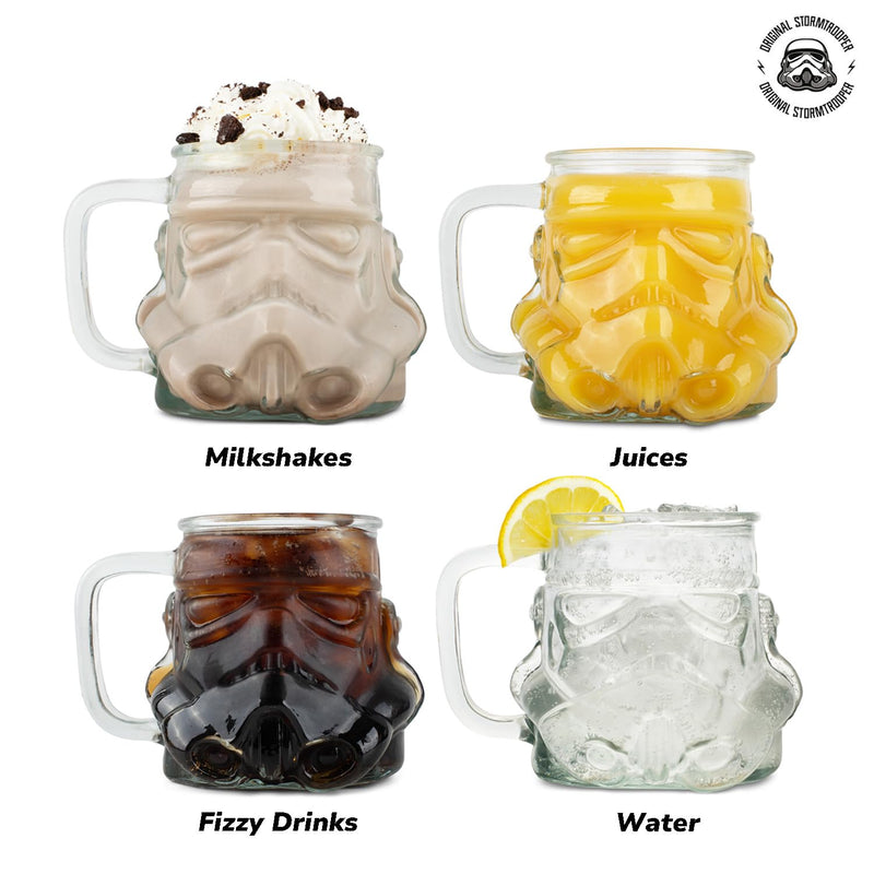 Thumbs Up Original Stormtrooper Beer Glass, Transparent, 1 Pint Size (600ml), Original Fan Merchandise, Perfect Birthday Gifts for Men and Women, Perfect for Collectors and Beer Enthusiasts