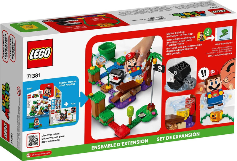 LEGO 71381 Super Mario Chain Chomp Jungle Encounter Expansion Set, Buildable Game with Bramball Figure