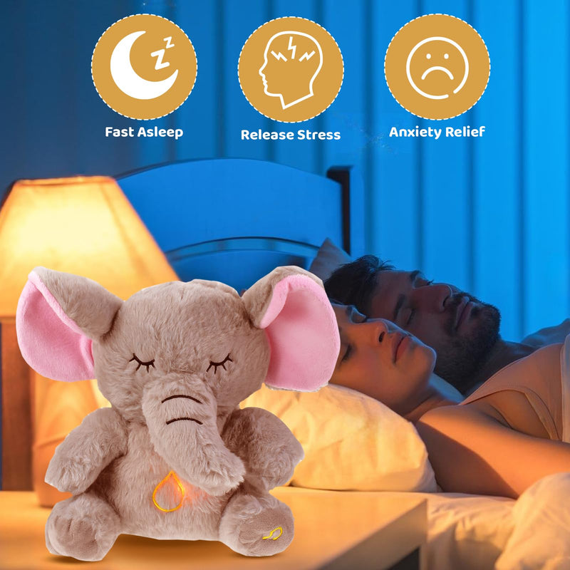 Clatoy Breathing Teddy, Anxiety Bear Soothing Elephant Plush Toys with Breathing Motion, Relief Koala Teddy Bear for Anxiety Sleeping Otter Baby Toys 0-12 Months, Newborn Baby Boys Girls Gifts - Gift Guide