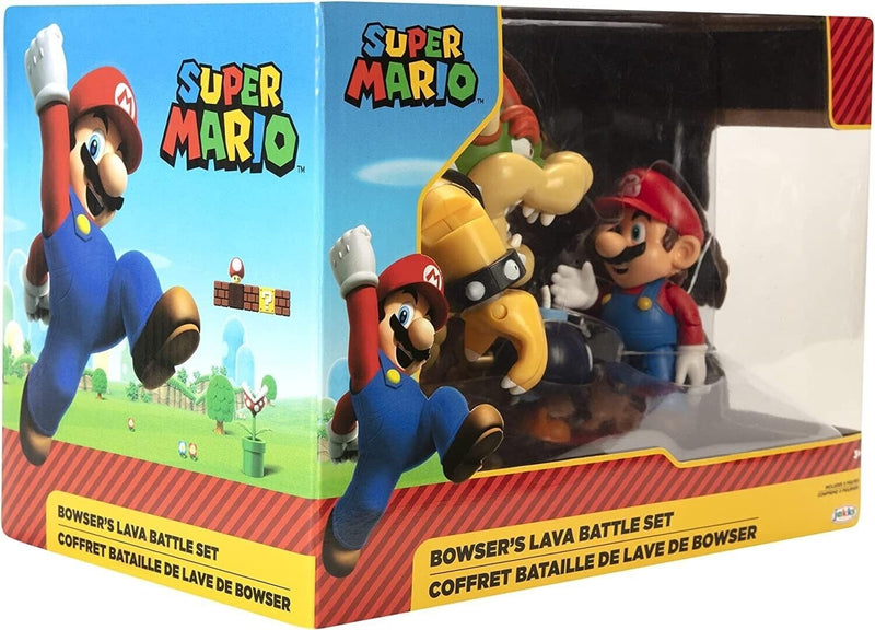 Nintendo Bowsers Lava Battle Set Action Figures, 2 Figures Included, Yellow
