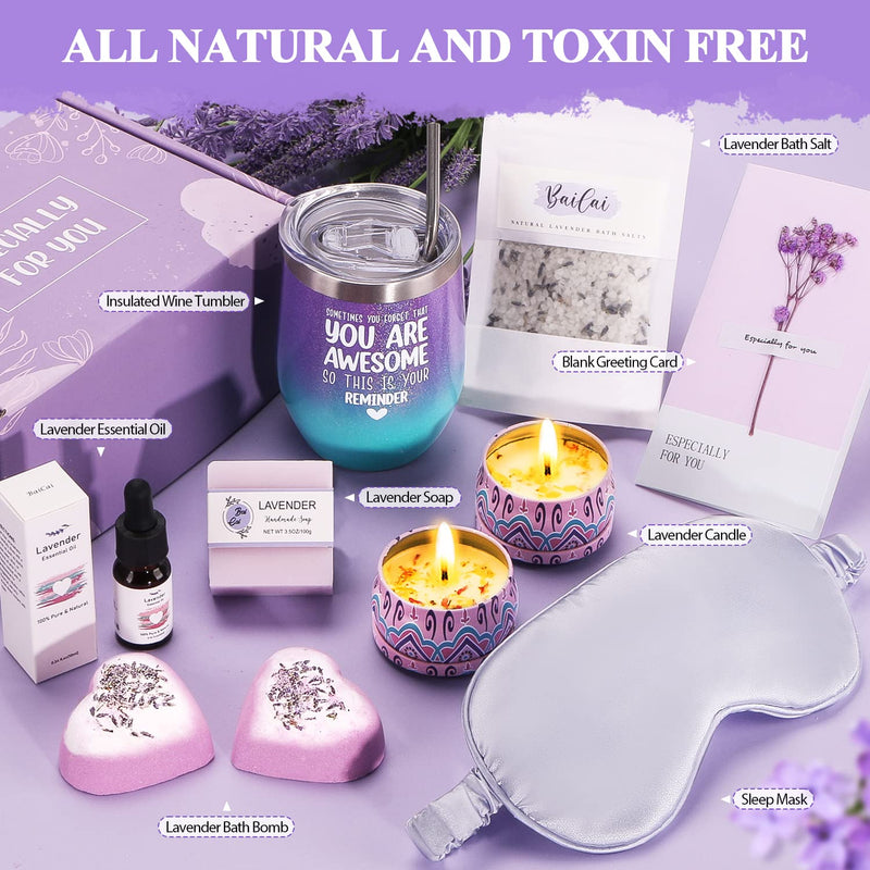 Bath Sets Birthday Pamper Gifts for Women Her, Unique Skin Care Self Care Package for Her Pamper Hampers Kit for Women, Wellbeing Get Well Soon Gift Ideas for Women Best Friend Bestie Mum Sister Wife