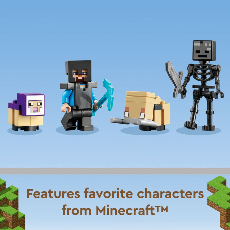 LEGO Minecraft The Ruined Portal 21172 Building Kit; Fun Minecraft Toy Kids Steve and a er Skeleton; New 2021 (316 Pcs), Multicolor