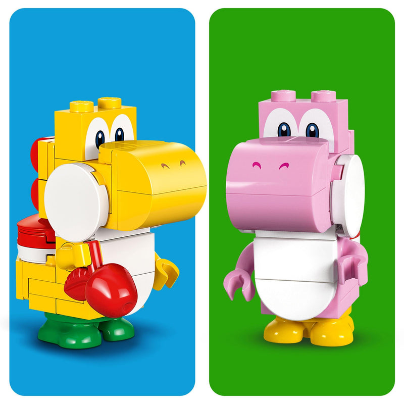 LEGO Super Mario Yoshis’ Egg-cellent Forest Expansion Set, Collectible Role-Play Toy for 6 Plus Year Old Boys, Girls & Kids with 2 Brick-Built Yoshi Character figures, Small Gifts for Gamers 71428