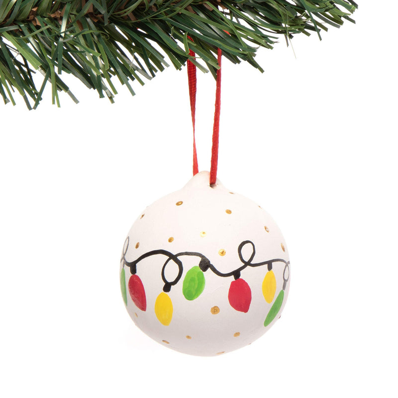 Baker Ross EX5152 Make Your Own Bauble, Ceramic Christmas Arts and Crafts for Kids to Decorate and Personalise Brown, 4 Count (Pack of 1) - Gift Guide