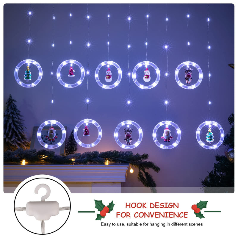 BLOOMWIN Christmas Window Lights 3m x 0.65m LED String Light Curtain Fairy Light with 8 Modes Xmas Decoration for Indoor Party Wedding Bedroom(Cool White) - Gift Guide