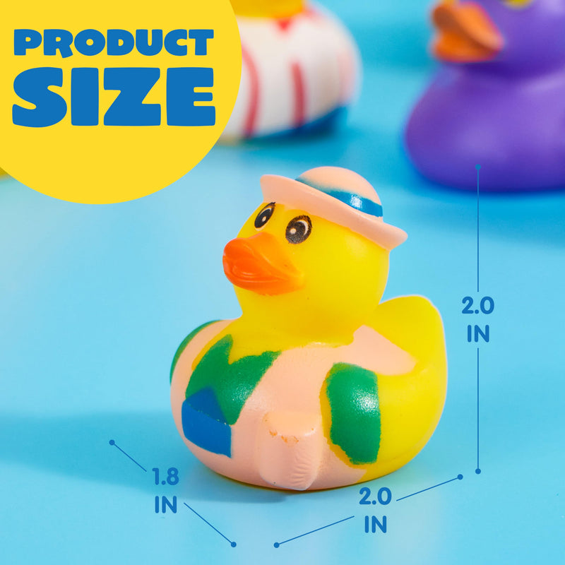 JOYIN 15 Pcs Rubber Ducks, Random Assortment Mini Rubber Duckie Toys with Mesh Carry Bag for Kids Baby Bath Shower Toys, Birthday Gifts, Summer Beach Pool Activity, Carnival, Holiday Party Favors - Gift Guide