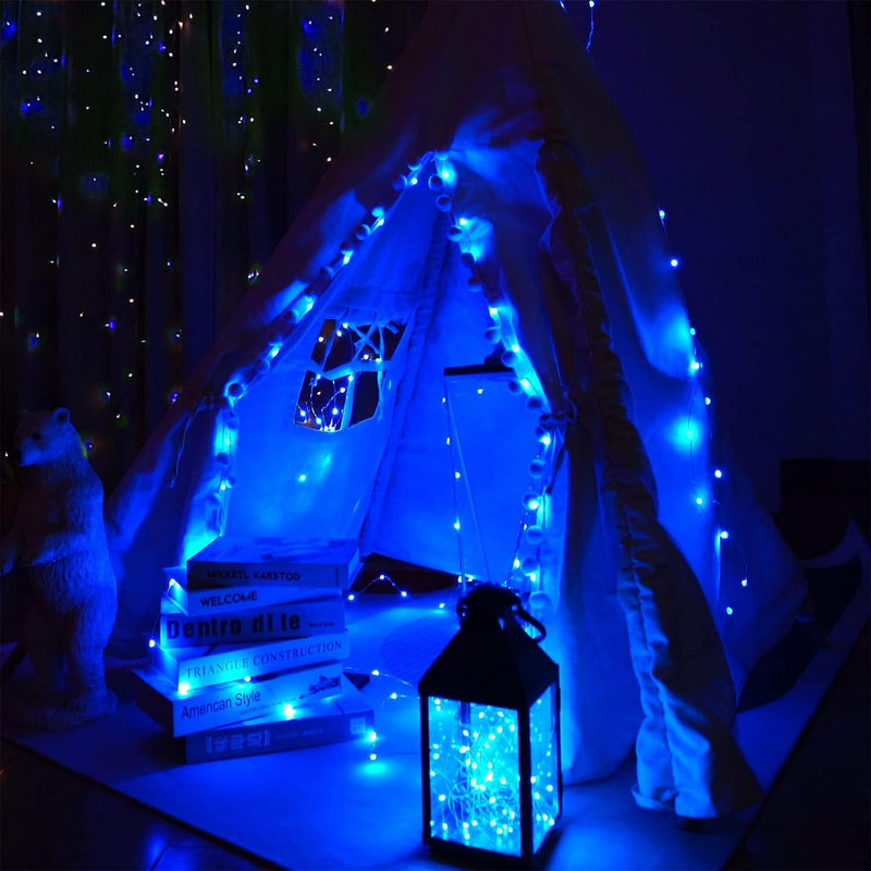 Lezonic Fairy Lights Mains Powered, 220LED/25M Low Voltage String Lights with Remote Timer, 8 Modes Fairy Lights Plug in Decorative Lights for Indoor/Outdoor Garden Party Wedding Christmas (Blue) - Gift Guide