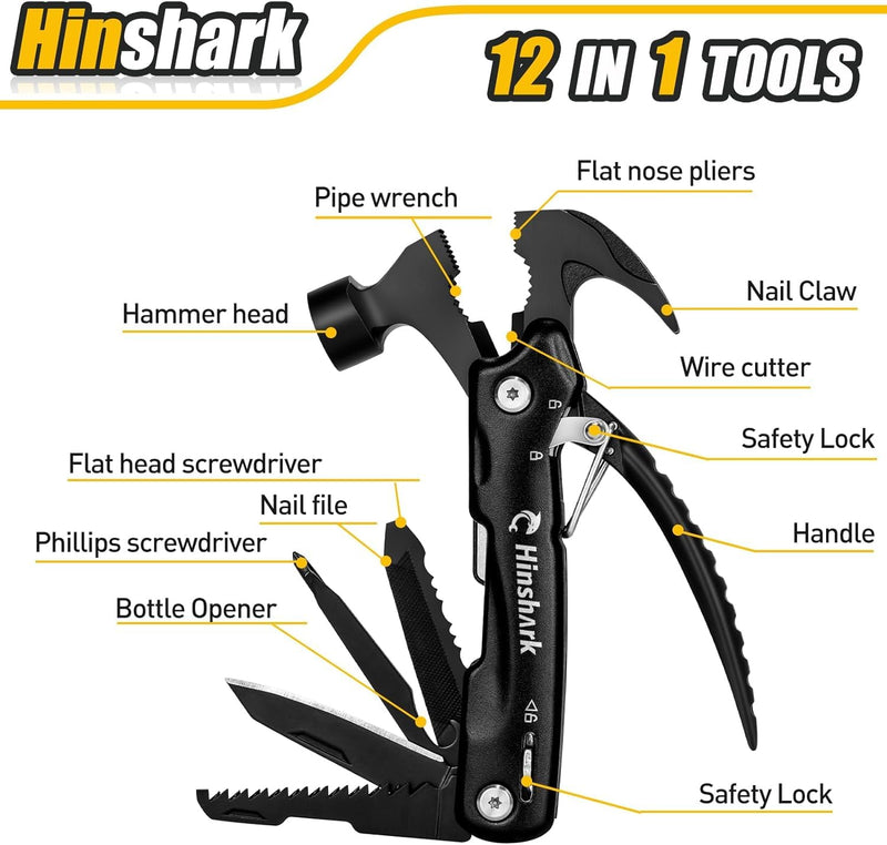 Hinshark Gifts for Men, Multi Tool Gifts for Dad Birthday Gifts for Men Who Have Everything, Gadgets for Men Camping Accessories, Christmas Gifts for Him Stocking Fillers for Men, Father‘s Day Gifts - Gift Guide