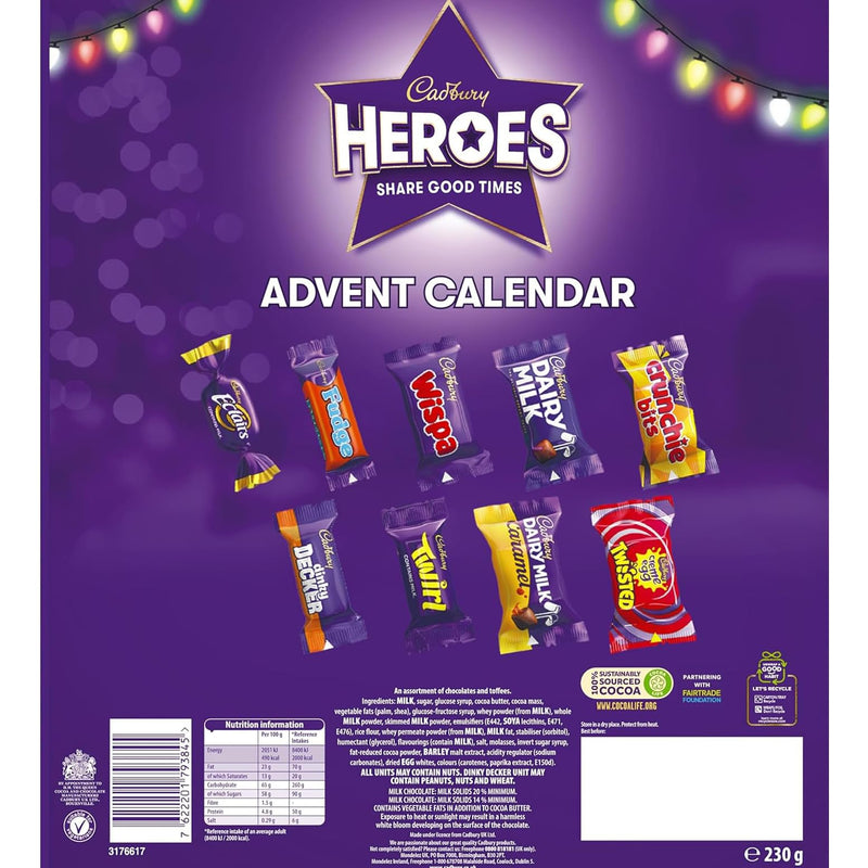 Cadbury Heroes Premium Advent Calendar 230g - Gift Guide