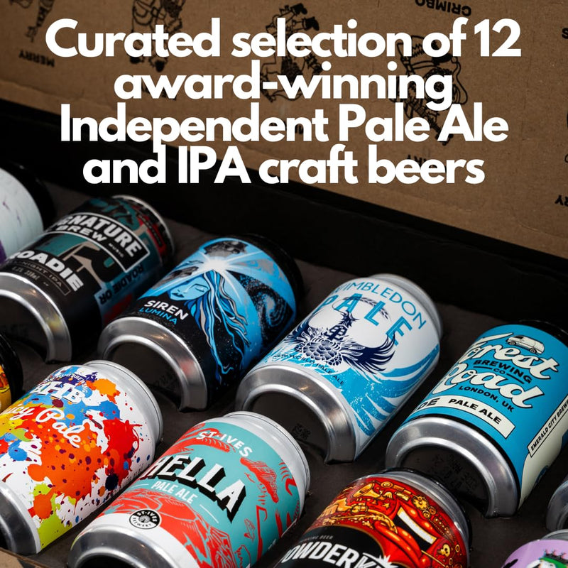 Premium IPA Pale Ale Craft Beer Advent Calendar For Men, 12 x Independent 330ml Cans of British Beer, Bespoke 12 Days of Christmas 2024 Men Advent Calendar Designed & Made in the UK for Beer Lovers - Gift Guide