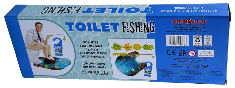Diabolical DP1268 Toilet Fishing - Funny Fishing Gifts for Men, for Dad Under 15 Pounds, Secret Santa Gifts for Him, Valentine's Gifts for Boyfriends